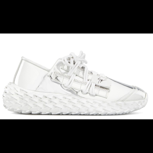 giuseppe zanotti BNIB metallic silver lowtops - Picture 8 of 16